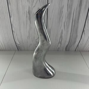 Vintage Solid Aluminum 12" Candlestick Holder Sculpture Designer Anna Everlund